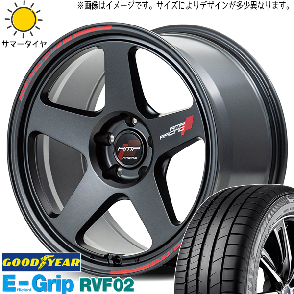 レガシィB4 225/45R18 グッドイヤー RVF02 MID RMP TR50 18インチ 7.5J +48 5H100P サマータイヤ ホイール 4本SET_画像1