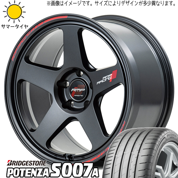 XV フォレスター 225/50R18 ブリヂストン ポテンザ S007A MID RMP TR50 18インチ 7.5J +48 5H100P サマータイヤ ホイール 4本SET_画像1