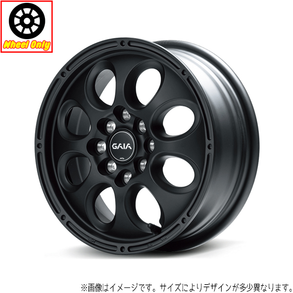 アルミホイール 1本 14インチ ガイアクロス フルマットBK 14x5.0J +42 8H100-114P プロボックス NV200_画像1