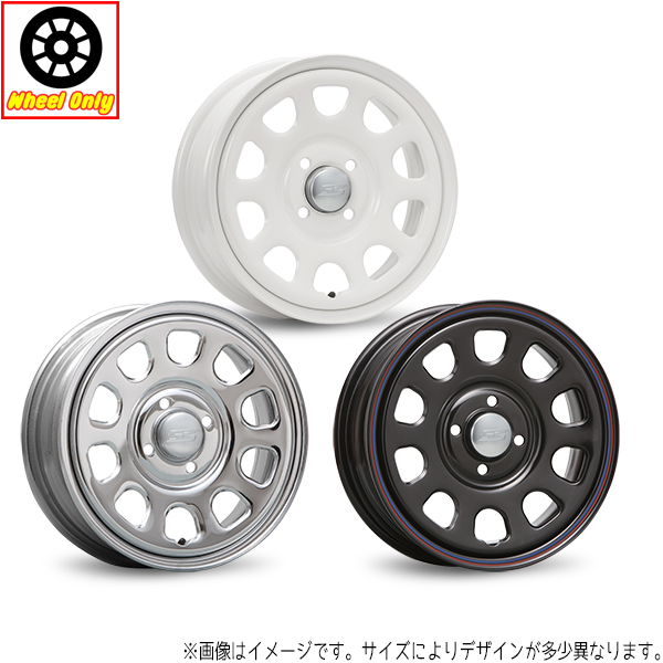 アルミホイール 4本 DAYTONA SS デイトナ White 14インチ 5.0J 4H100_画像1