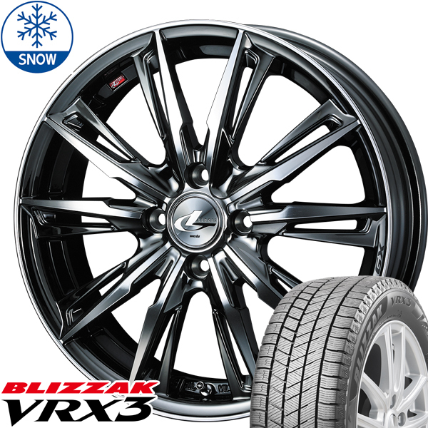 新品 タント NBOX スペーシア ブリザック VRX3 155/65R14 14インチ レオニス GX 4.5J +45 4/100 スタッドレス タイヤ ホイール セット 4本_画像1