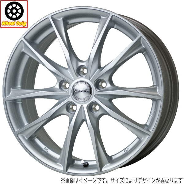 新品 ホイールのみ 4本 15インチ Exceeder E06 メタルシルバー(MS) 15x6.0J +43 5H100P_画像1