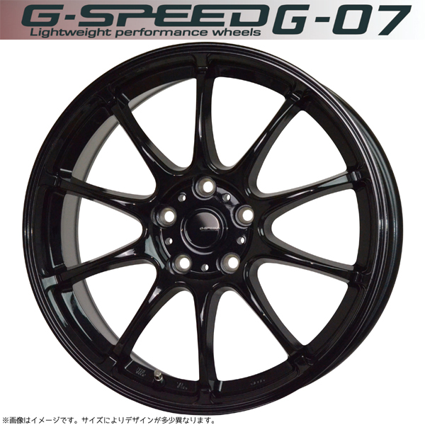 ホイールのみ 4本セット 15インチ ホットスタッフ G.SPEED G-07 6.0×15 +43 5H100 BK 軽量 シエンタ プリウス ラクティス_画像1