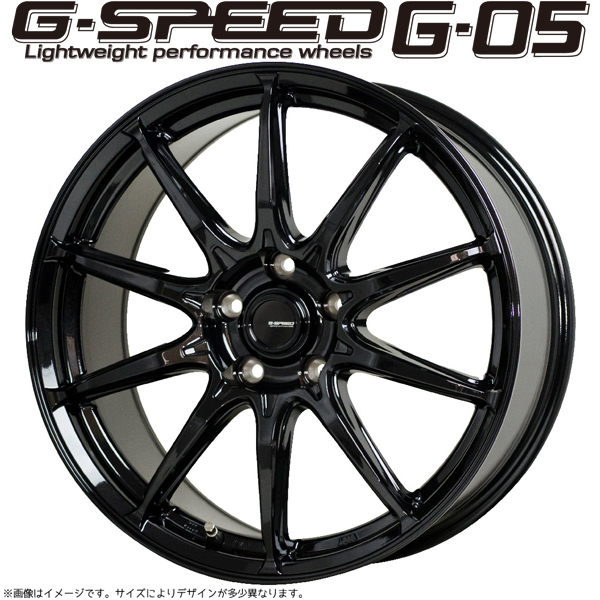 ホイールのみ 4本セット 14インチ 軽量 G.SPEED G-05 4.5×14 +45 4H100 BK ワゴンR スペーシア ムーヴ タント N BOX N ONE_画像1