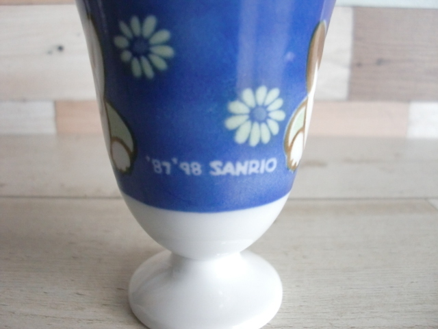 SANRIO◆サンリオ 可愛いミミックマイクのカップ/コップ3客セット 陶器製 フリーカップ ビアカップ 1998年 レトロ ブルテリア 犬 イヌ 雑貨の画像6