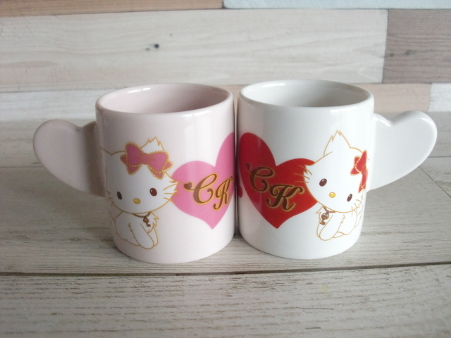 SANRIO◆Charmmy Kitty 可愛いチャーミーキティのグラス1客とデミカップ2客のセット 花柄 サンリオ ハローキティ2006年 2008年 レトロ_画像7