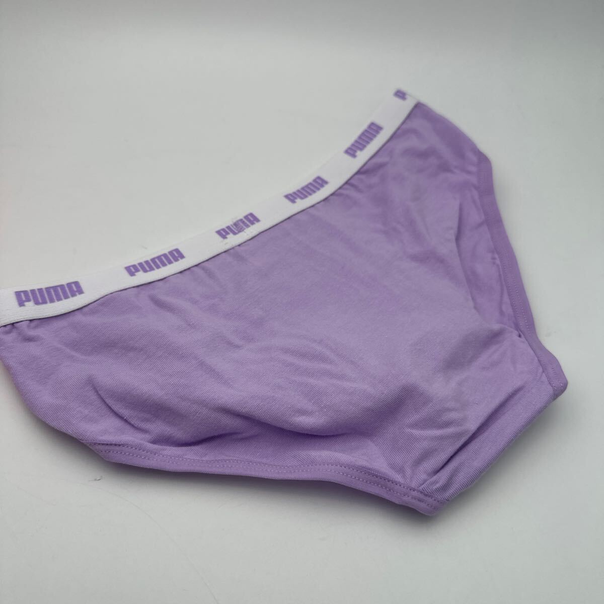 165cm ■ 16歳〜18歳 PUMA ジュニア ビキニ ショーツ  綿95％ ジュニア 紫 ウエストロゴの画像6