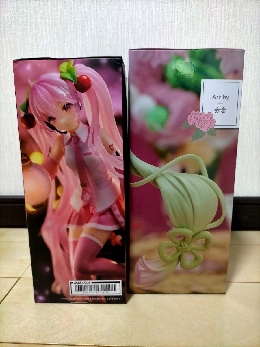 初音ミク 桜ミク フィギュア AMP+ 桜提灯ver  SweetSweets 抹茶パフェ さくら 2種セット