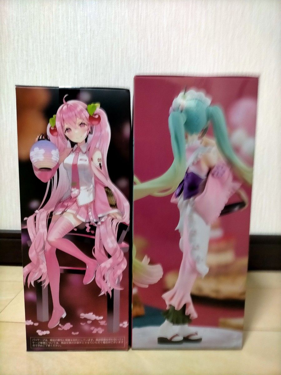 初音ミク 桜ミク フィギュア AMP+ 桜提灯ver  SweetSweets 抹茶パフェ さくら 2種セット