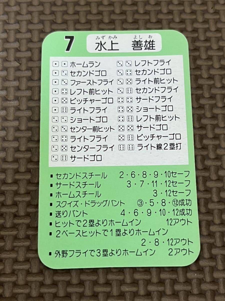 タカラ プロ野球カードゲーム 昭和61年 ロッテオリオンズ 水上善雄_画像2