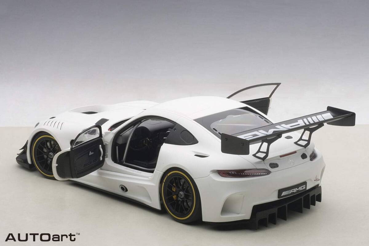 1円スタート 新品未展示 1/18 AUTOart オートアート MERCEDES-AMG GT3 メルセデスAMG GT3 MATT WHITE マットホワイト 81531の画像7