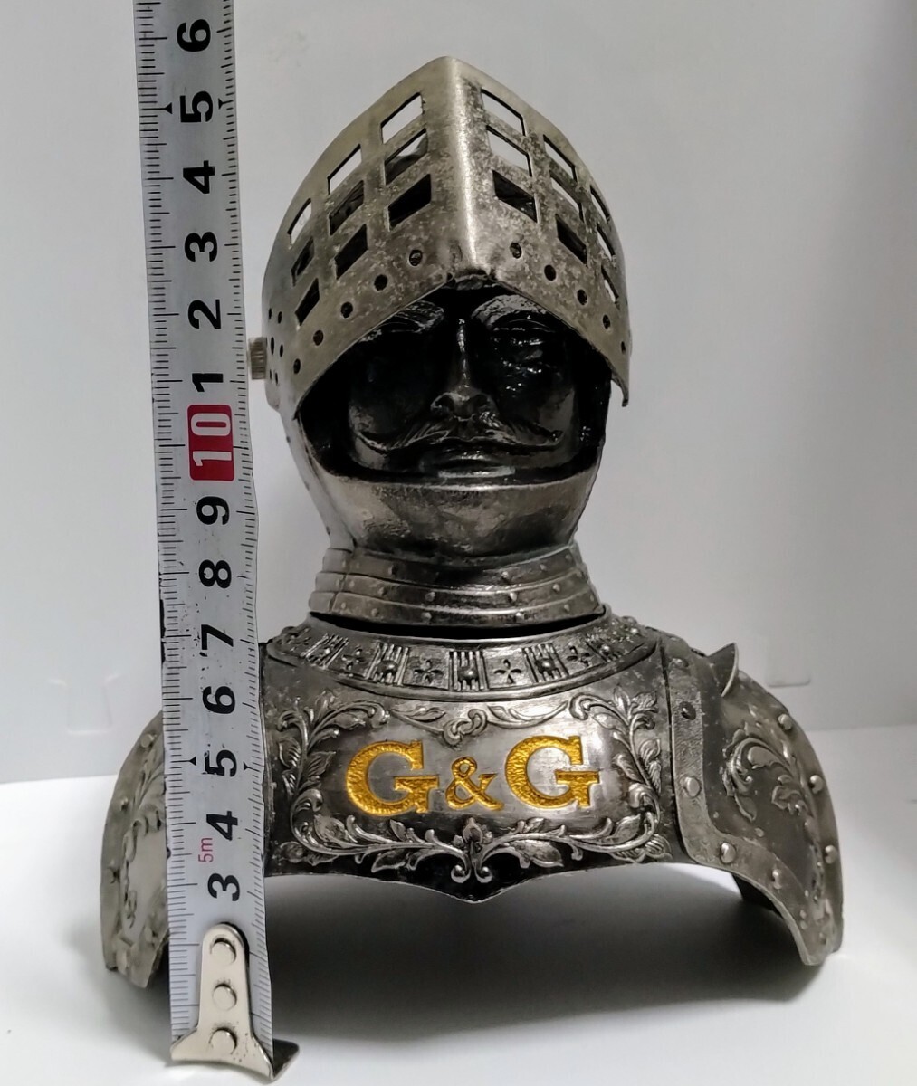 G&G NIKKA whisky ニッカウイスキー ボトルキャップ 騎士甲冑 西洋甲冑 鎧 ボトルカバー ビンテージ プラ時の画像3