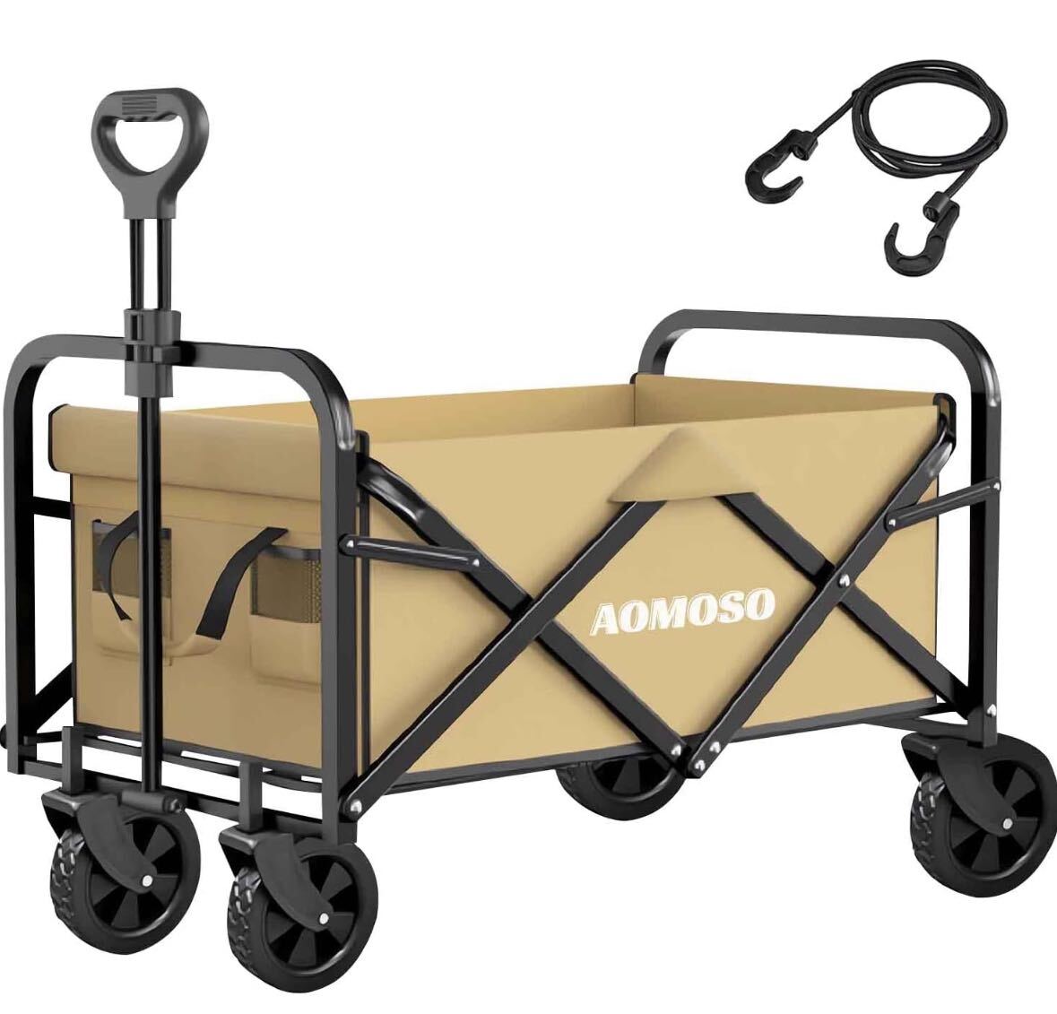  carry wagon folding type carry cart outdoor carry wagon light weight high capacity 100L withstand load 100kg storage pocket attaching compact,