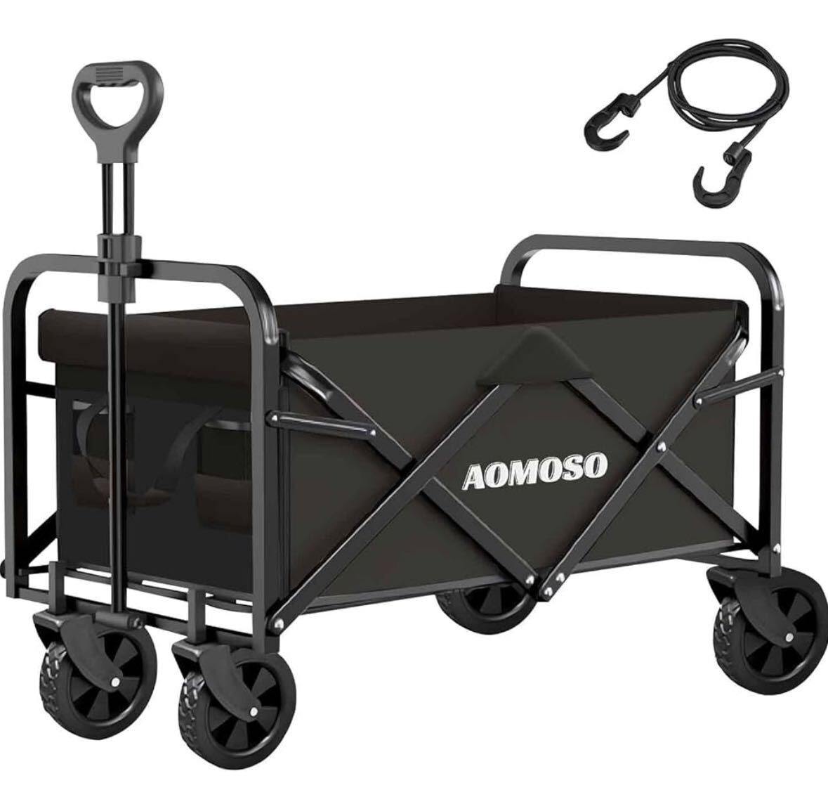  carry wagon folding type carry cart outdoor carry wagon light weight high capacity 100L withstand load 100kg storage pocket attaching compact,
