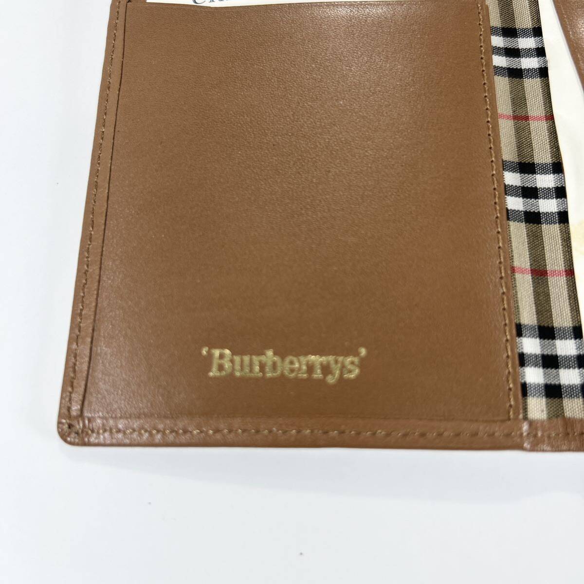 希少1円〜 BURBERRY バーバリー ノバチェック レザー ロゴホース カード 札入れ レディース メンズ ブラウンの画像6