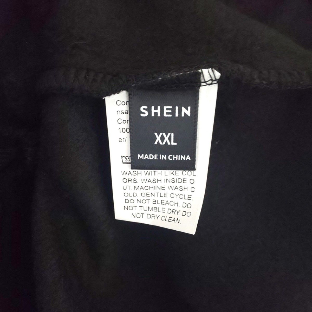 新品 3L パーカー プルオーバー XXL 黒 未使用 大きいサイズ 長袖 トップス ブラック 2XL SHEIN ビッグサイズ