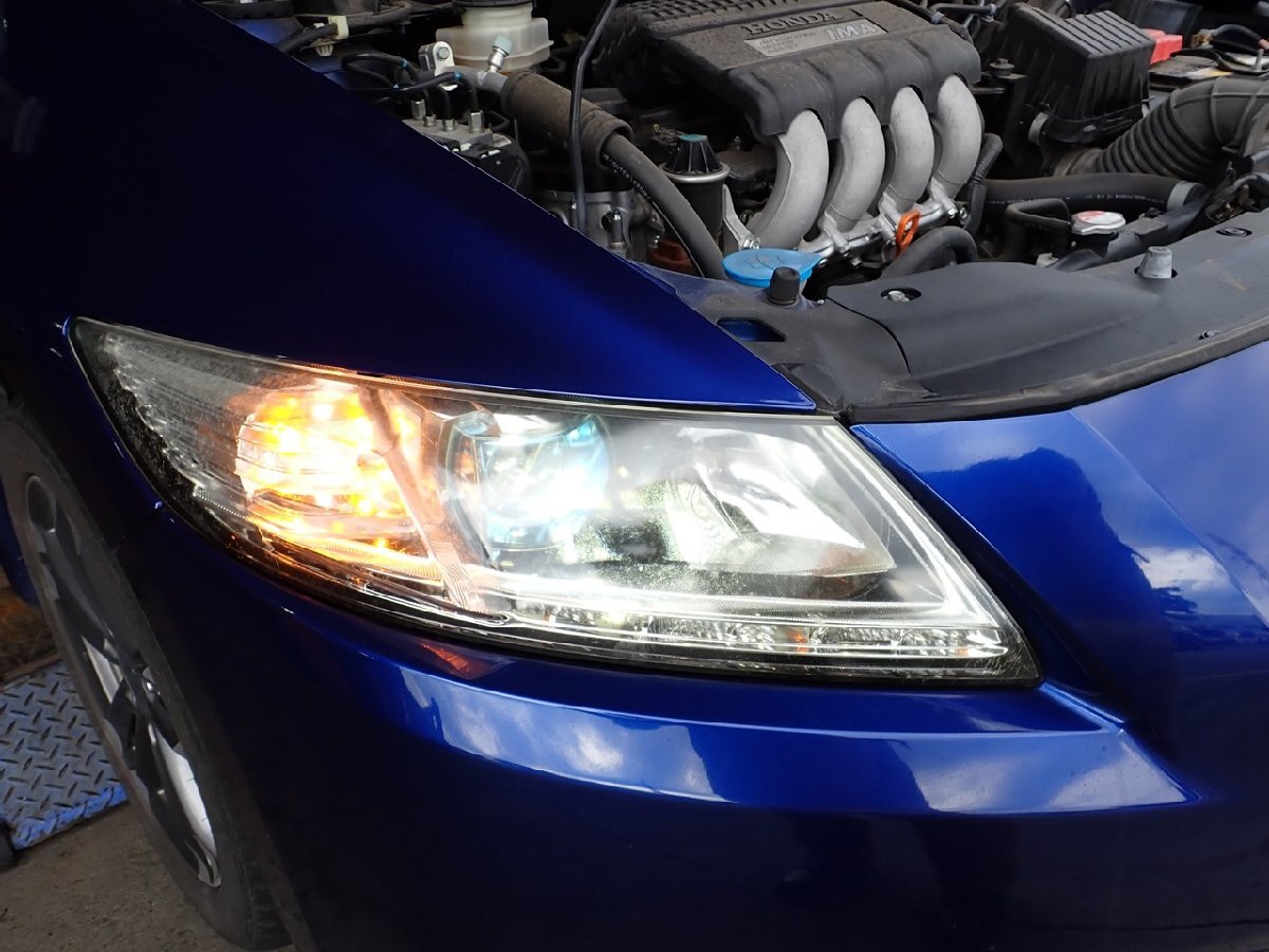 レンズ リペア品 クリヤー塗装済 CR-Z ZF1 純正 HID 右 ヘッドランプ コイト/100-22010 ZF2 前期 レベライザー付 キセノン 点灯OK 棚A8-3の画像2