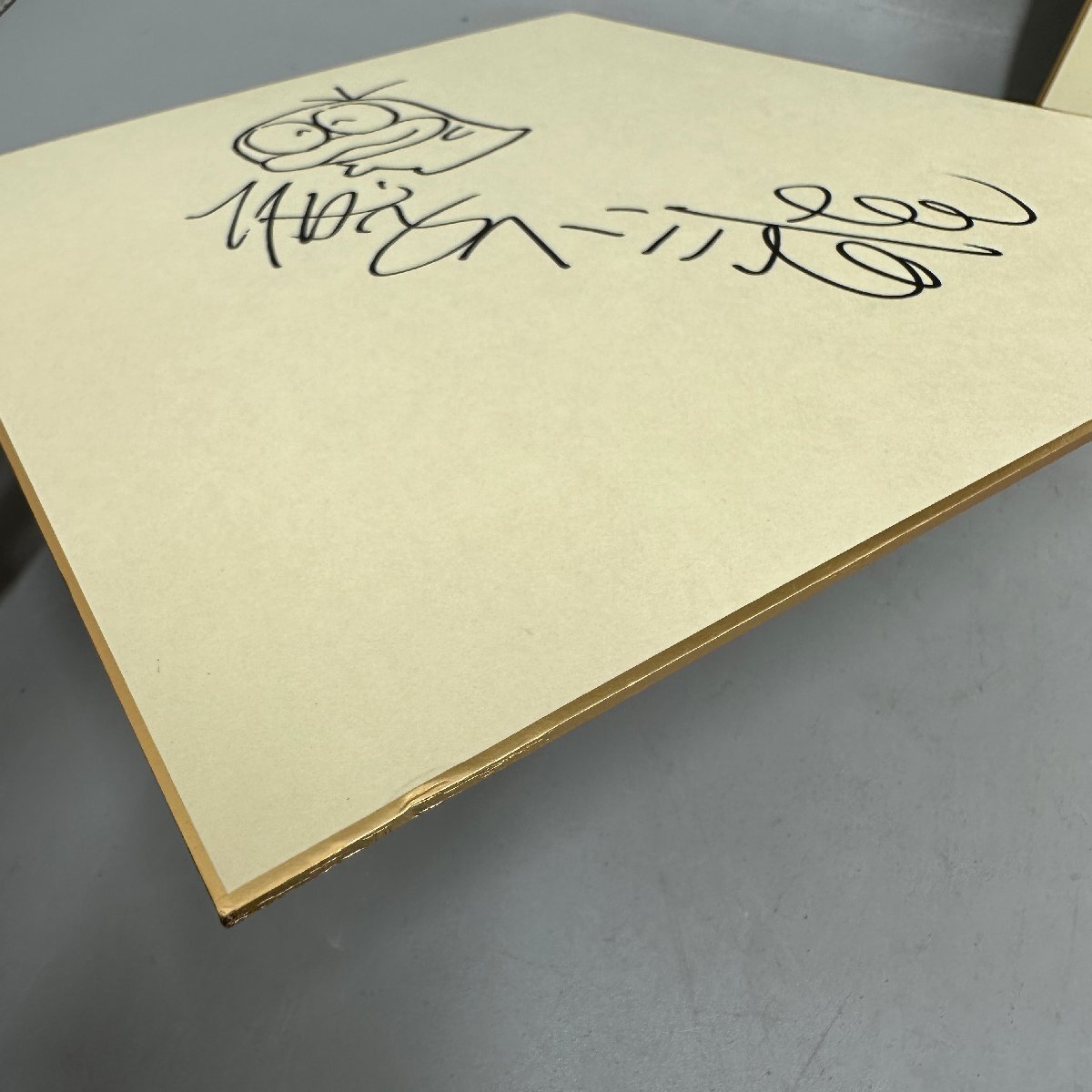 *0[4] wistaria . un- two male autograph autograph square fancy cardboard autograph 2 point Obake no Q-Taro 06/040204s0*