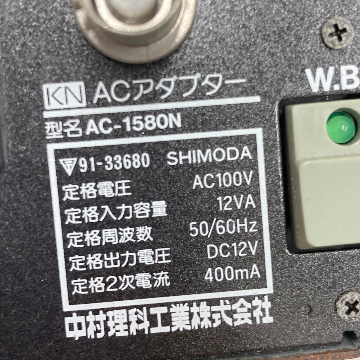 ◆◇[5] 顕微鏡 カラーテレビカメラ Nikon C-0.6x IK-1580N ACアダプター セット 通電確認済 06/042305m◇◆の画像6