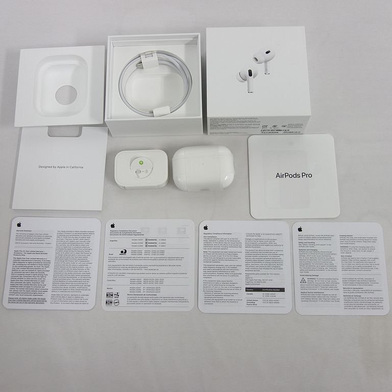 美品 *24年3月購入品* Air Pods Pro 第2世代 with MagSafe Charging Case USB-C MTJV3J/A 送料無料 インボイス可【本0408-180-0409本】清P_画像1