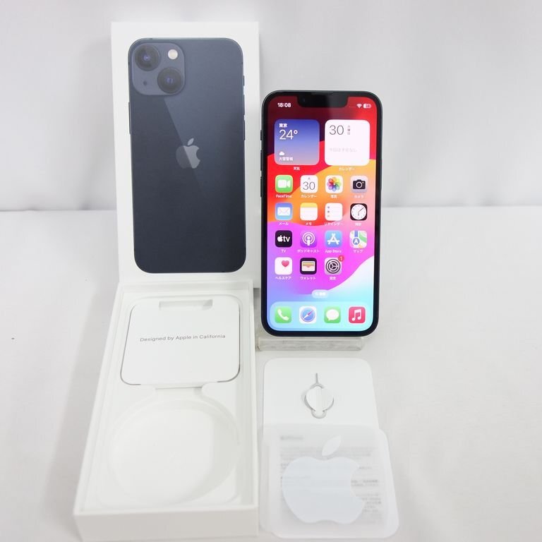 **60日保証** SIMフリー iPhone 13 mini 256GB ミッドナイト 送料無料 インボイス対応可 【k0425-520-0430本】兼T_画像1