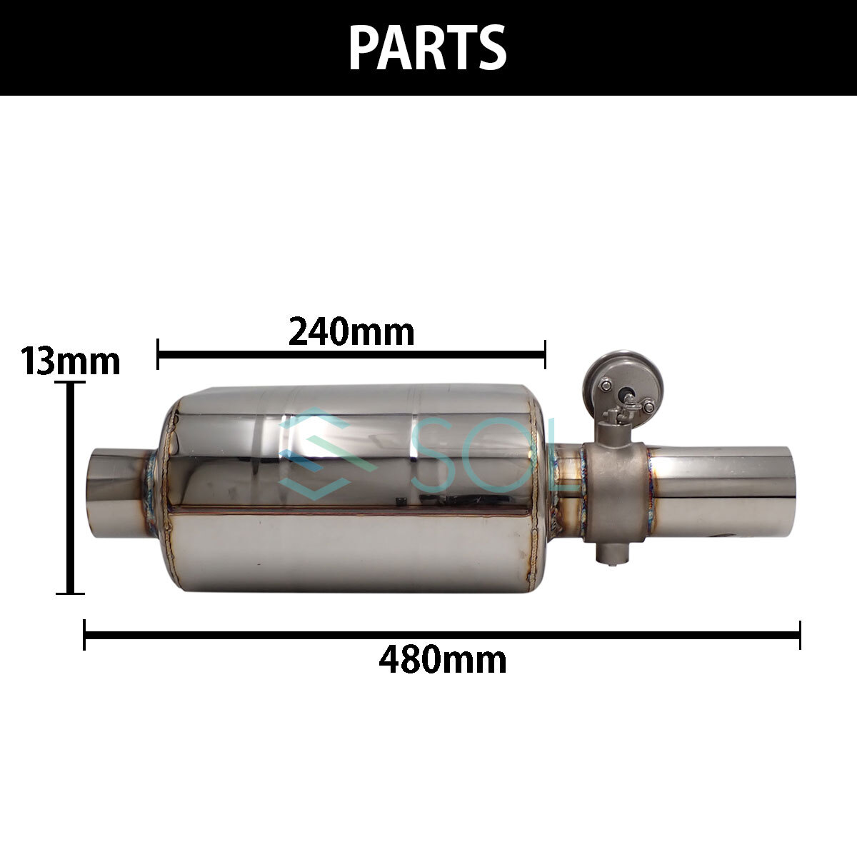 63mm 可変バルブ タイコ マフラーサイレンサー 音量調整 負圧 エキゾーストパイプセット コンパクト コントローラーユニット リモコン付_画像3