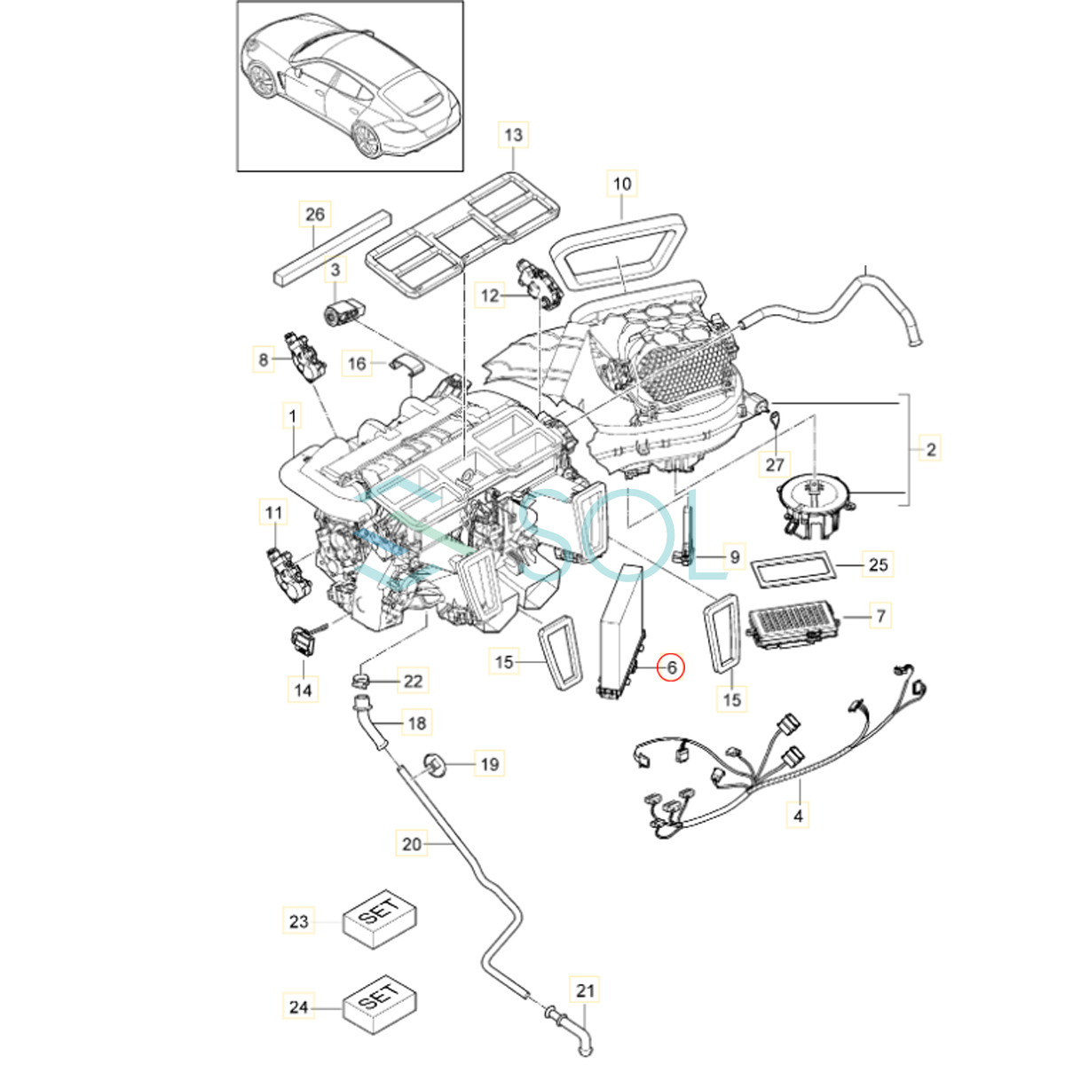 ポルシェ パナメーラ(970) エアコンフィルター 活性炭入 97057362300 出荷締切18時_画像4