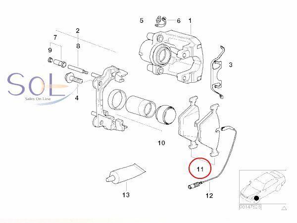 BMW フロント ブレーキパッド ブレーキパット 左右セット E60 E61 E82 E87 E88 E90 E92 525i 130i 34116763617 34116763618 出荷締切18時_画像3