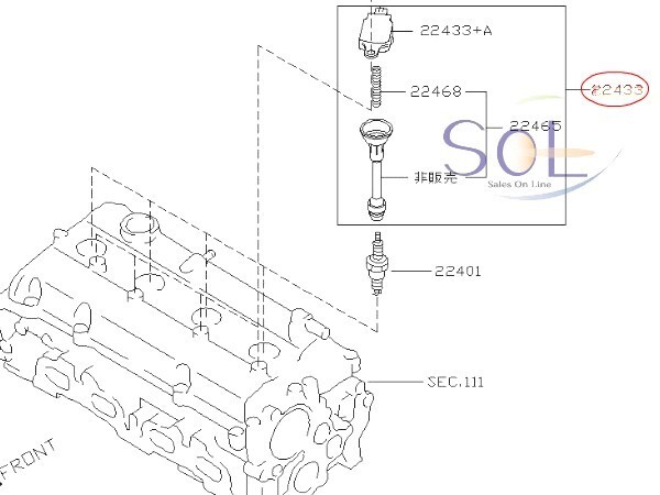 日産 プレサージュ(TU30 TNU30 TU31 TNU31) アベニール(RW11 RNW11) イグニッションコイル 22448-8H315 22448-8H300 出荷締切18時_画像2