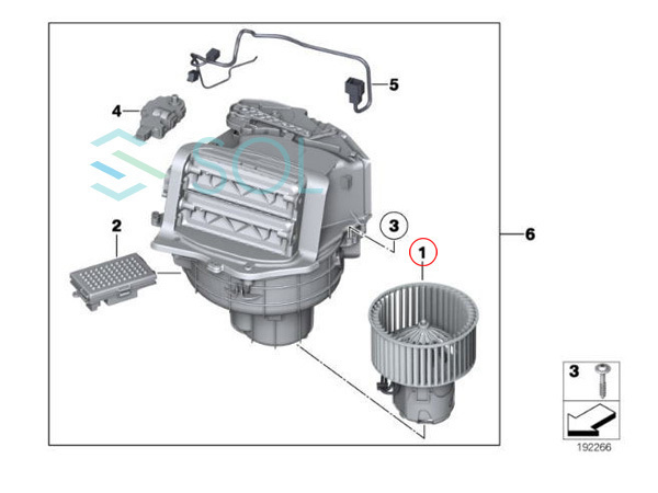 BMW F07 F10 F11 エアコン ブロアモーター ブロアファン(右ハンドル用) 523i 528i 535i 535iX 550i 550iX M5 64119242608 64119194590の画像4