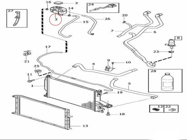 VOLVO ボルボ S60 S80I V70II XC70 XC90 エクスパンションタンク(サブタンク) 30760100 30723930 30741156 9445012 8683456 8634227_画像2