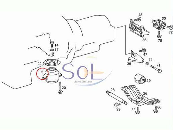 ベンツ W124 W140 R129 エンジンマウント 左右共通 E500 S280 S320 S500 SL320 SL500 1242402617 1402402217 1402401317 1402402218_画像2