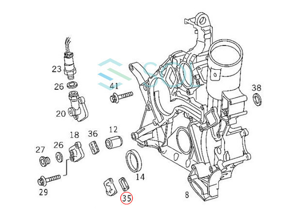 ベンツ W210 オイルフィルターハウジングガスケット 4点セット E240 E320 E430 E500 E55 1121840061 1121840161 1121840261_画像7