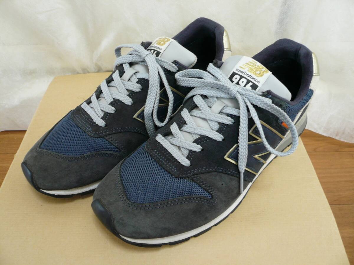 NEW BALANCE CM996BE スニーカー スエード メッシュ ネイビー 27.5cm ニューバランス ランニングシューズ ウォーキングシューズ 996_画像1