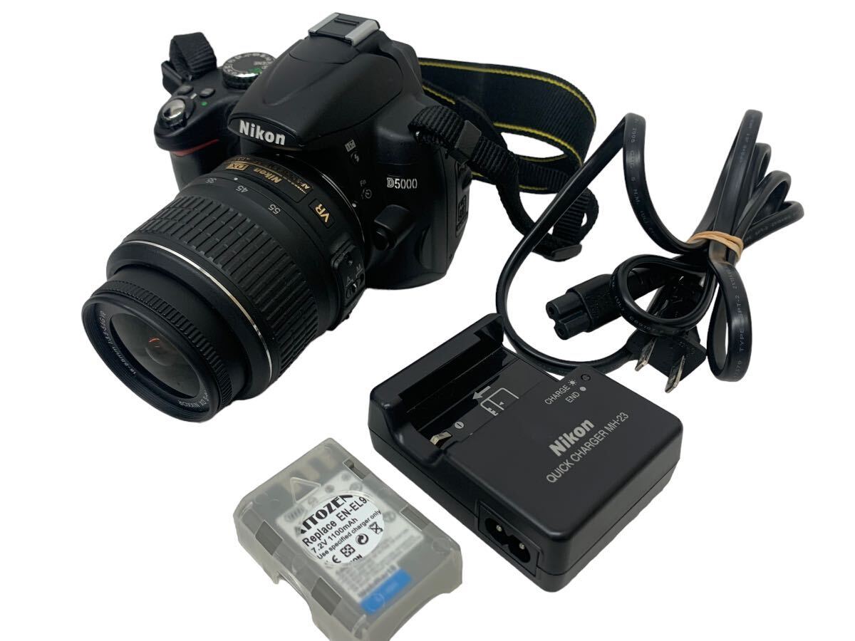 Nikon ニコン D5000 デジタルカメラ デジカメ AF-S DX 18-55mm 1:3.5-5.6G VR レンズ NIKKOR 動作品_画像1