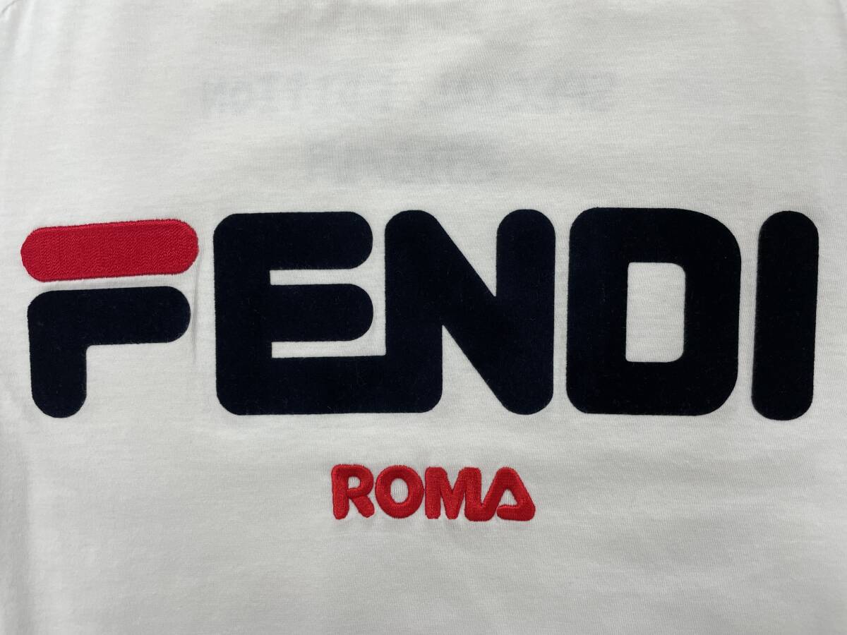 FENDI×FILA MANIA Logo T-shirt XS Fendi × filler collaboration Zucca regular goods 52