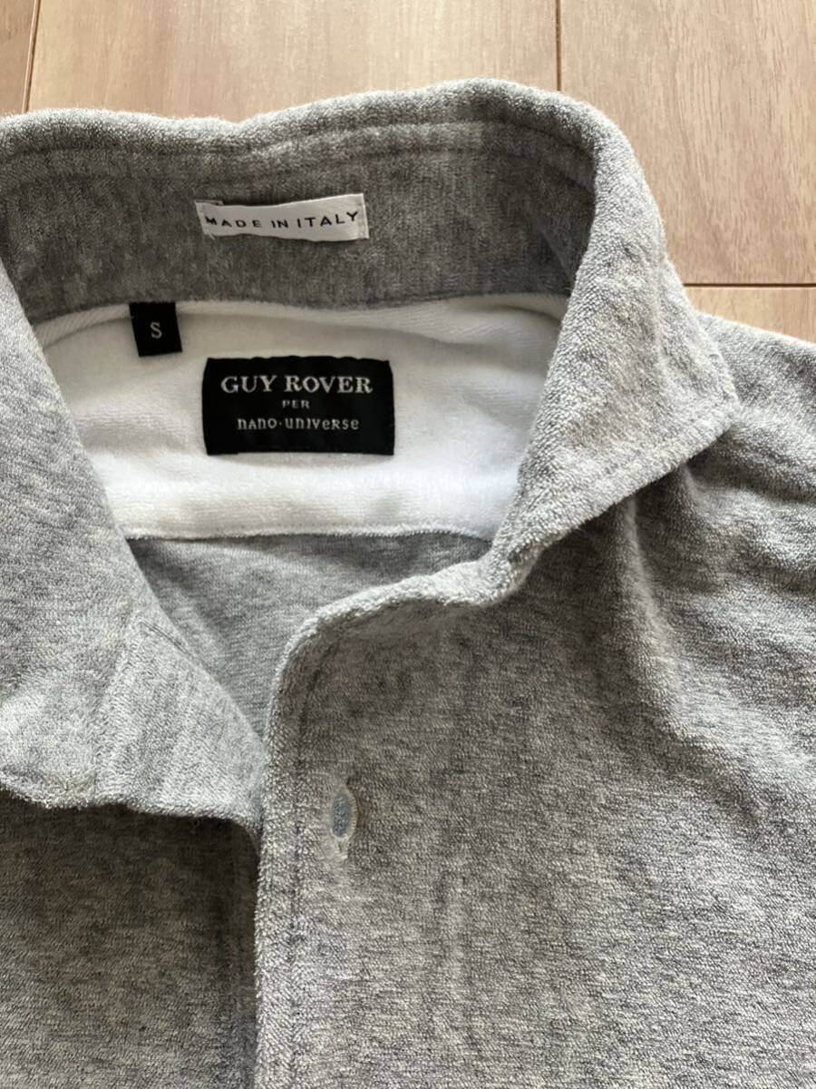  unused GUY ROVER × nano universe pie ru polo-shirt S gray made in ITALY