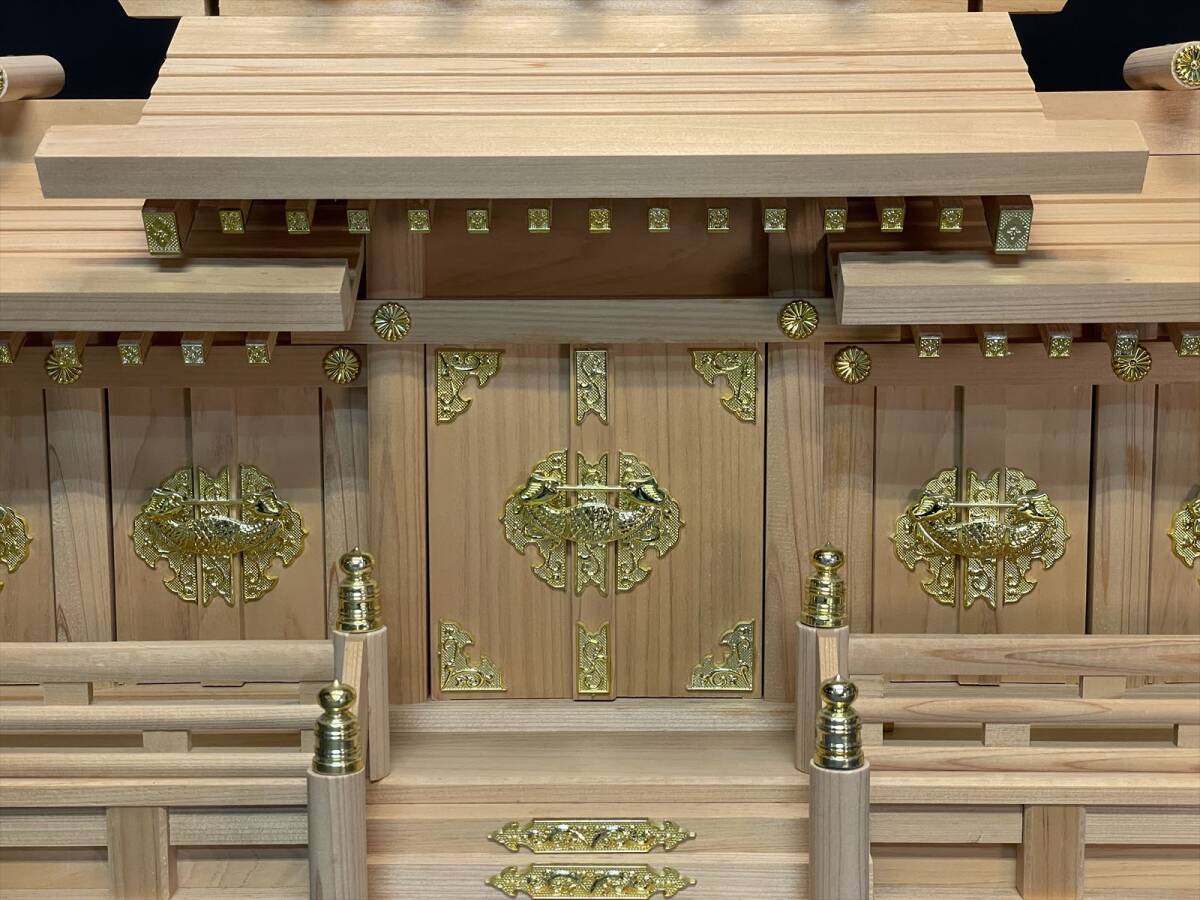 まごころ堂 特価 展示品特価の神棚 白木 五社 高さ35㎝ 幅70 まごころ堂 特価 展示品特価の神棚 白木 五社 高さ35㎝ 幅70