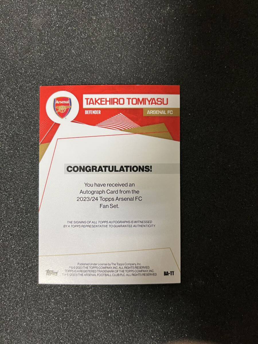 2023-24 Topps Arsenal Team Set Takehiro Tomiyasu Auto 直筆サインカード 冨安健洋