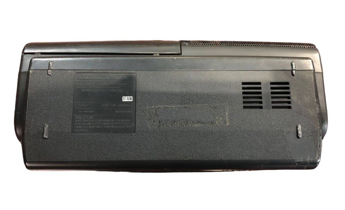 SONY ソニー CFM-10 ラジカセ AM FMラジオ 97年製 ラジオカセットコーダー ブラック 黒 動作品 音響機器 オーディオ機器 カセット_画像5