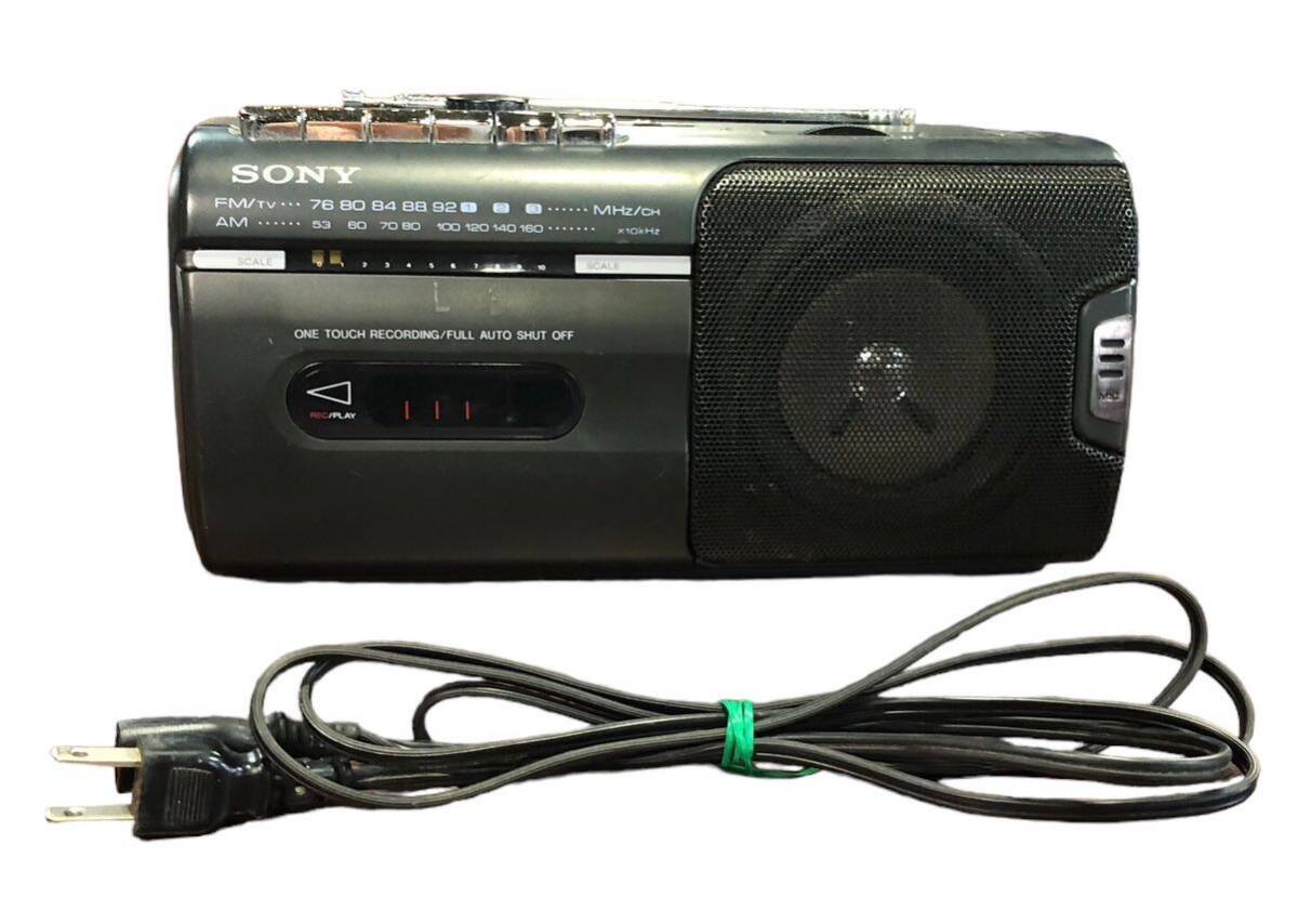 SONY ソニー CFM-10 ラジカセ AM FMラジオ 97年製 ラジオカセットコーダー ブラック 黒 動作品 音響機器 オーディオ機器 カセット_画像1