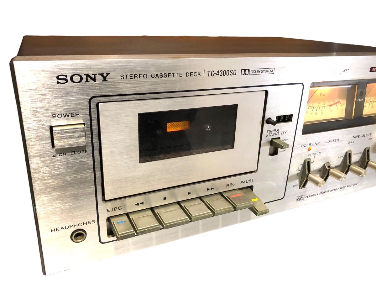 SONY ソニー TC-4300SD STEREO CASSETTE DECK ステレオカセットデッキ オーディオ機器 通電確認済み 昭和レトロ 当時物 日本製 現状品_画像2