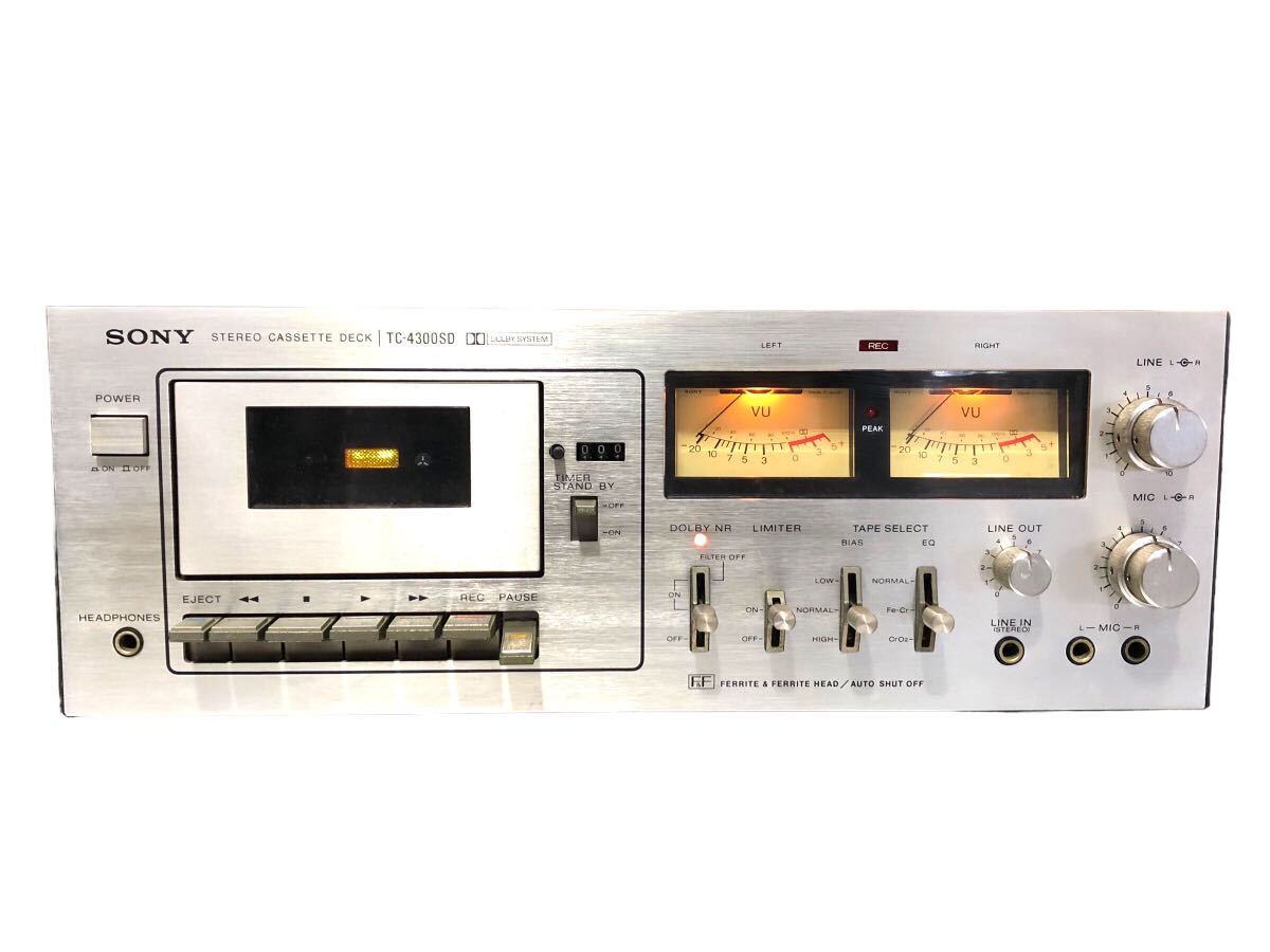 SONY ソニー TC-4300SD STEREO CASSETTE DECK ステレオカセットデッキ オーディオ機器 通電確認済み 昭和レトロ 当時物 日本製 現状品_画像1