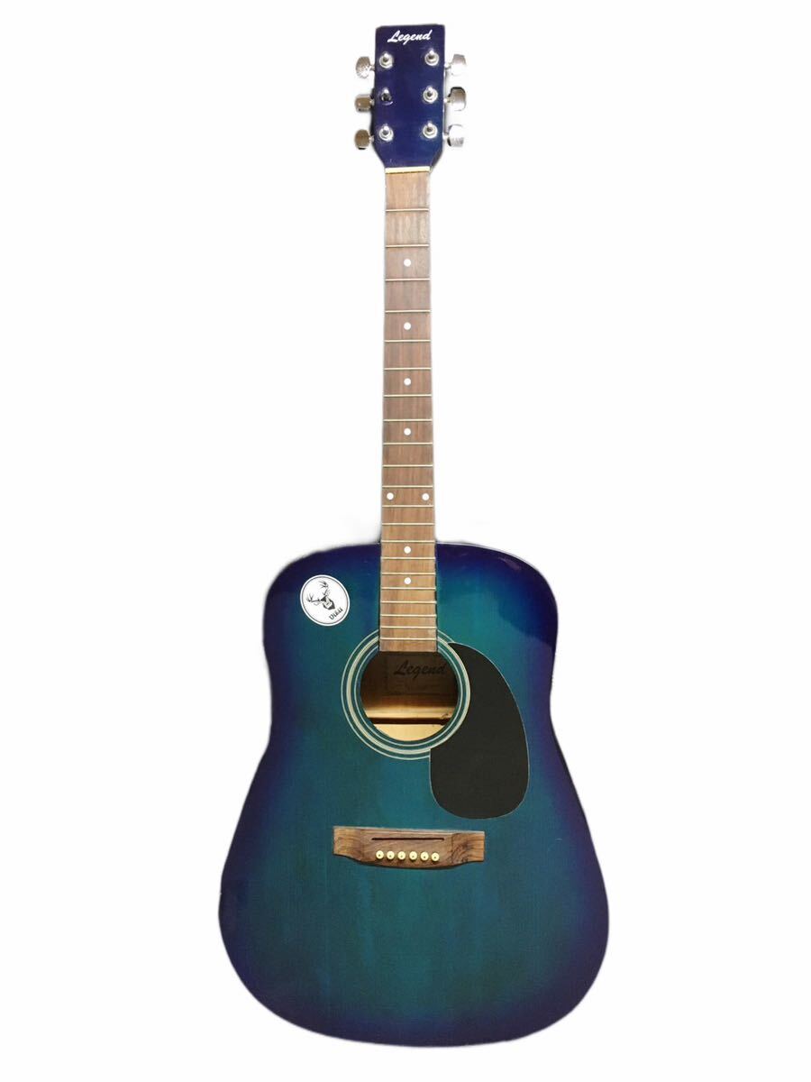 Legend WG-20sbl レジェンド ギター アコースティックギター アコギ ブルー グラデーション 弦楽器 楽器 弦なし 本体 入門用 音楽機器 の画像1