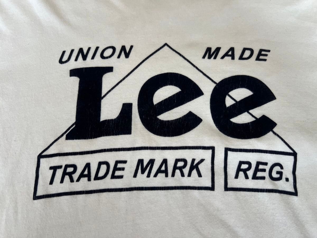 Lee メンズM 白　ホワイト　綿100% コットン　Tシャツ 半袖Tシャツ 古着　リー　レディースLくらい　カットソー