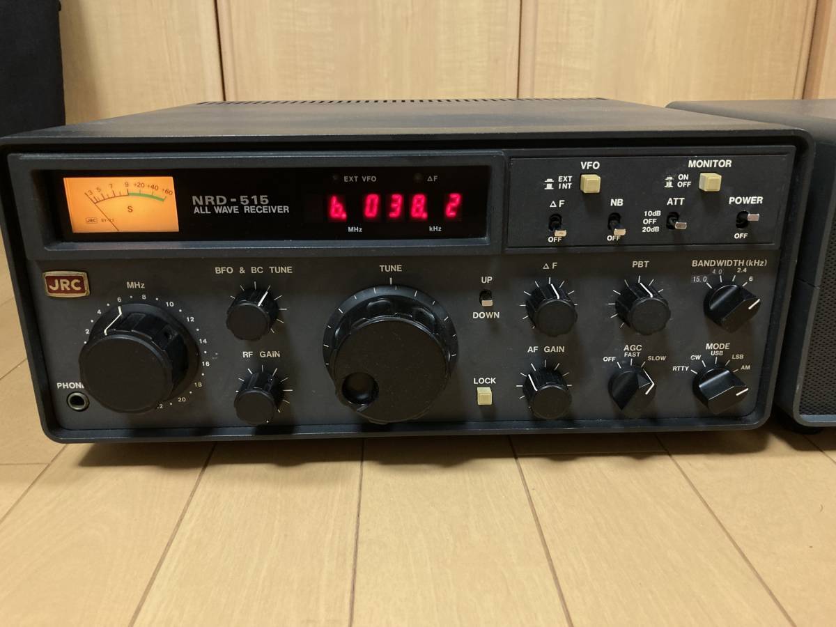 JRC日本無線 NRD-515受信機＋NVA-515スピーカーのセット オーバーホール整備品 動画で確認できますの画像1