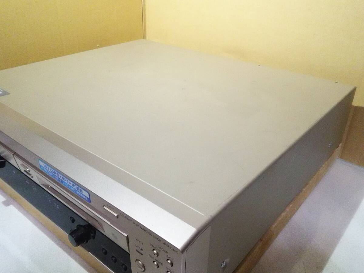 【超美品　動作品】SONY　MXD-D400　CD／MD ローディングベルト交換 　リモコン/取説付き_画像4