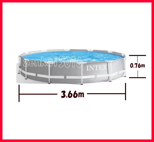 ||* new goods limited amount immediate payment *||INTEX frame pool! upper part with cover! circle shape 366×76.* home use large pool Inte k spool!!.... pool 