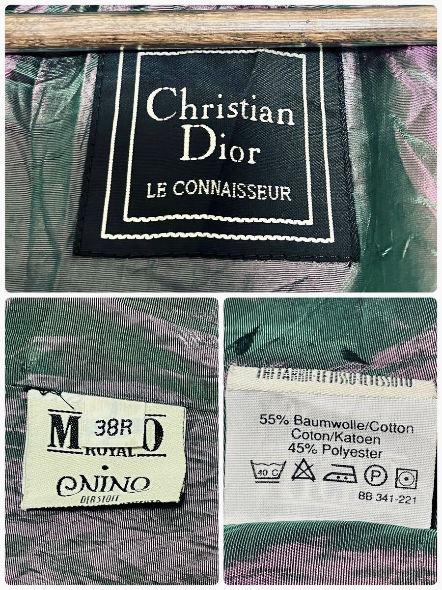 Christian Dior クリスチャンディオール ライナー付き トレンチコート ロングコート ロング丈 メンズ アウター 黒 ブラック 38R M〜L位_画像9