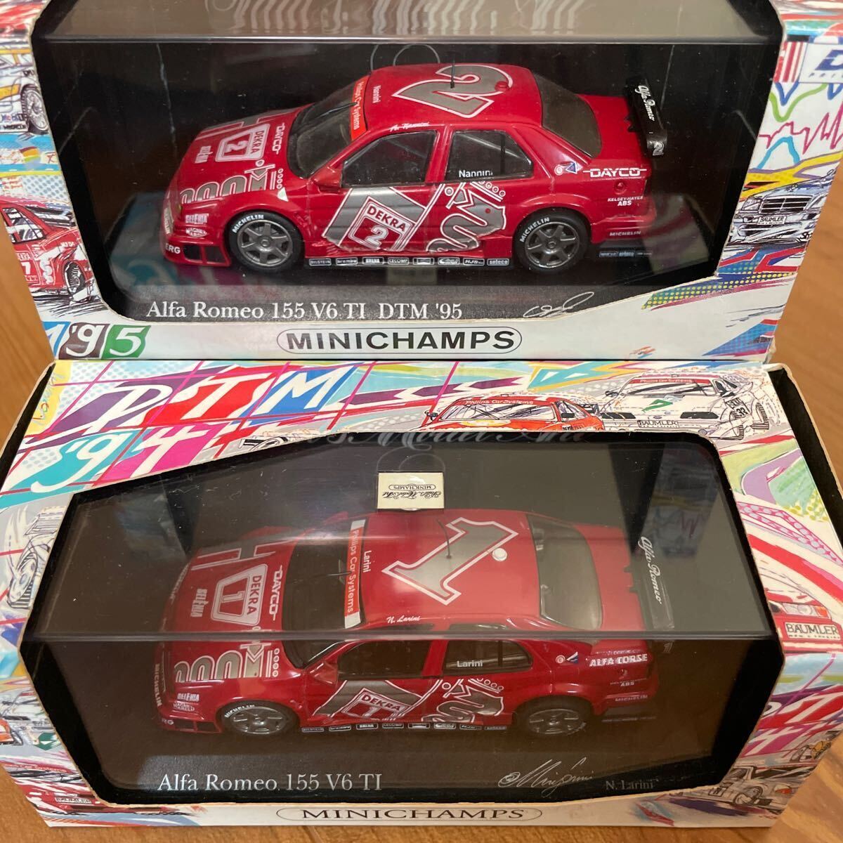 レア8台セット1/43MINICHAMPSモデルAlfa Romeo 155V6 TIの画像2